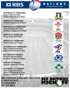 6 Nations Rugby @ Kent Ale House